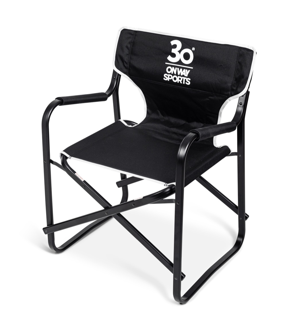 Onway Sports 30th Anniversary folding director's chair in black
