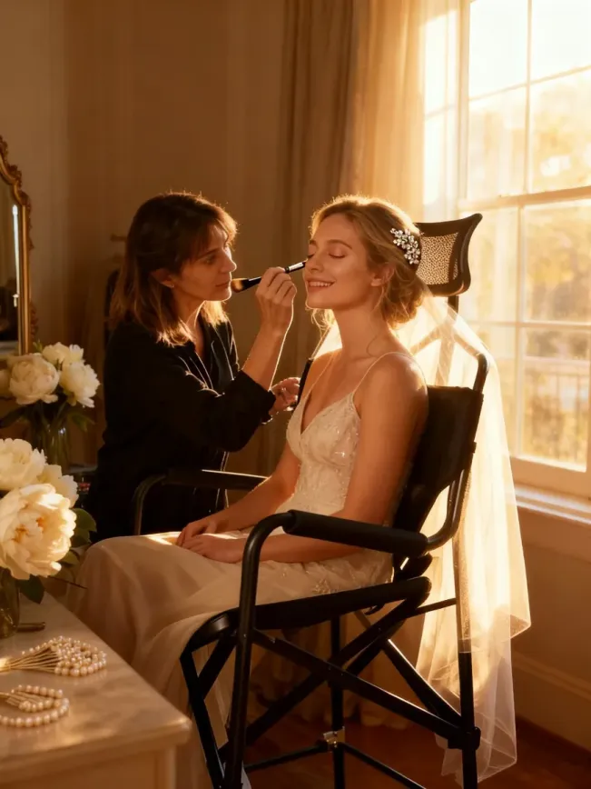 Simpleme Professional Tall Makeup Chair with Headrest